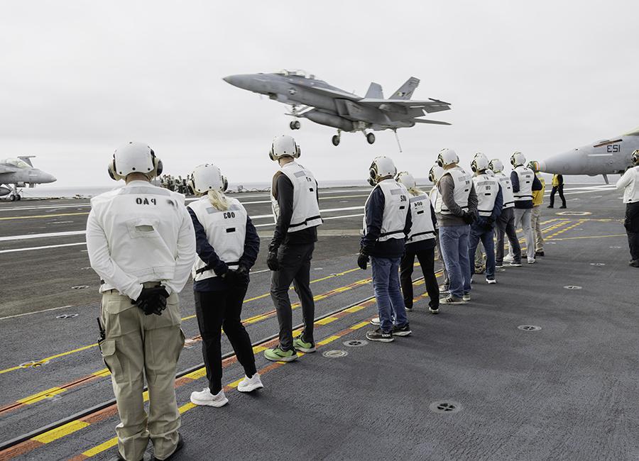 Northwest President Dr. Lance Tatum recently joined civic, education and business leaders aboard the USS George Washington as a participant in the participate in the U.S. Navy’s Distinguished Visitor program. (Photos provided by USS George Washington)